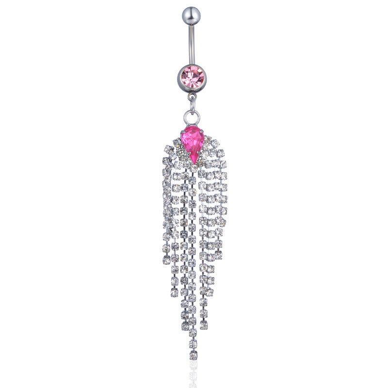 European And American Popular Piercing Jewelry Tassel Water Drop Belly Ring 6a64ea0b 1c17 40b1 a670 ce6c17a2d962