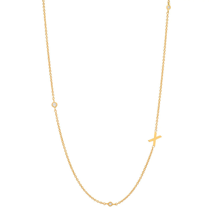 18K Gold Plated 26 Letter Stainless Steel Necklace - HD Wireless Product #25