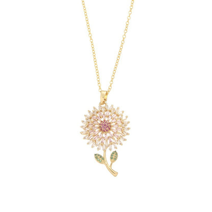 Women's Fashion Sun Flower Pendant Necklace 6a9a6e50 6ebc 4838 922e d1b0d4647529