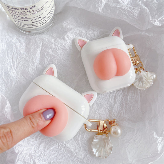 Compatible with Apple, Kawaii Press Butt Stress Relieve Airpods Case 6aa00620 8fd5 4fc0 b88a d31d9e79acd5