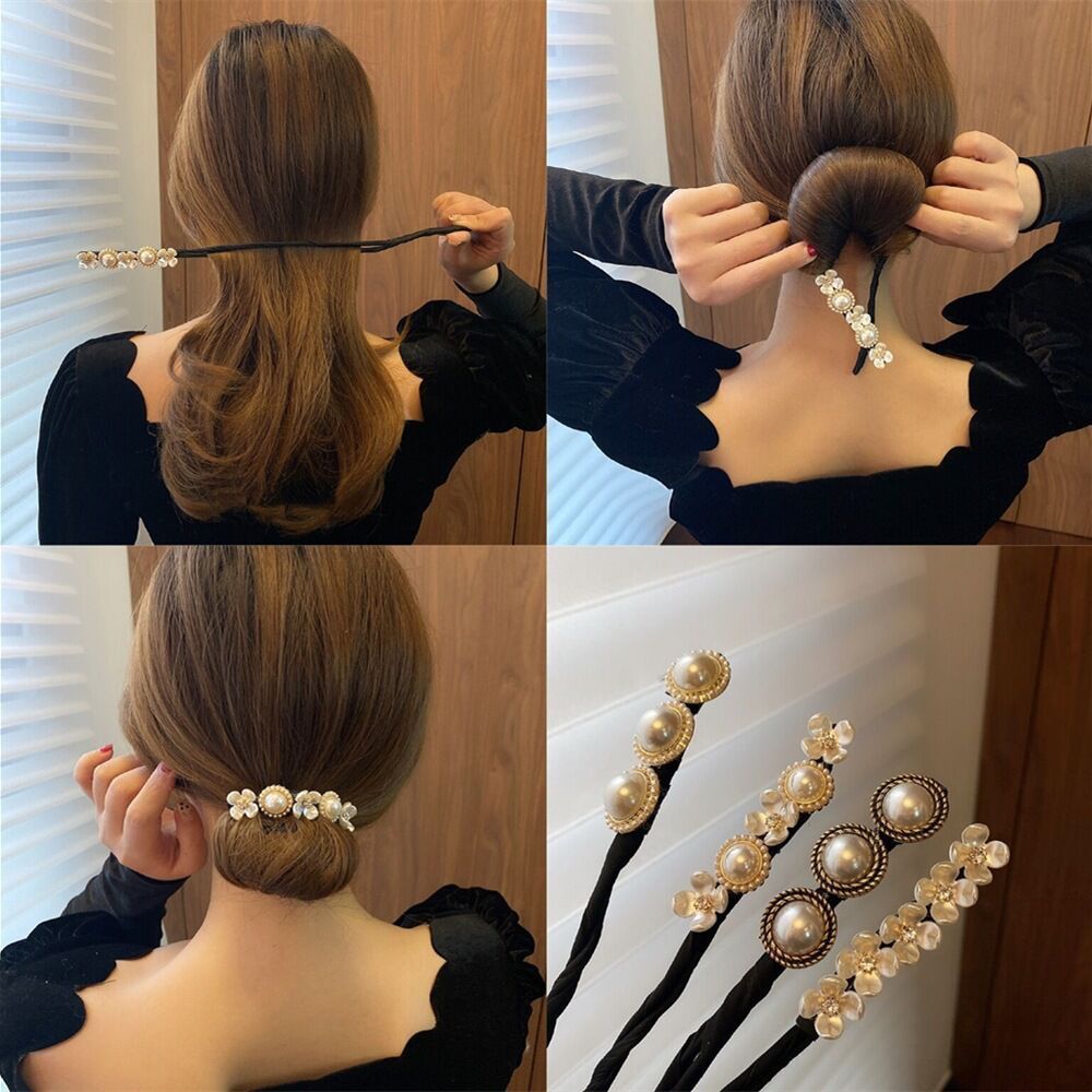Simple Fluffy Bun Half Bun Hair Tie Elastic Lazy Flower Bud Hairpin Hair Accessories 6ab8a02f 7071 4dd1 9ff0 0b554f7ba5df