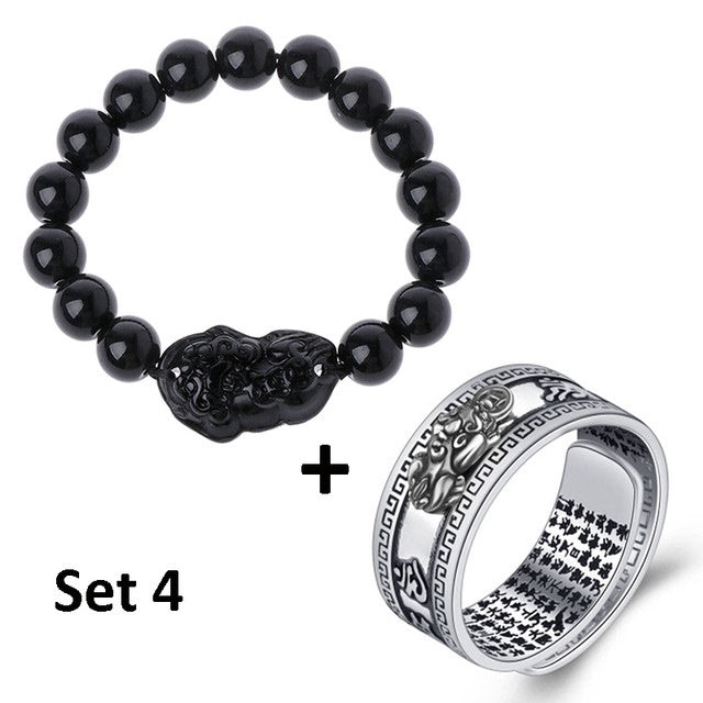 Unisex Chinese Feng Shui Pixiu Bracelet Ring 6aca3557 317e 464f 8b7d 5924c9e848ee