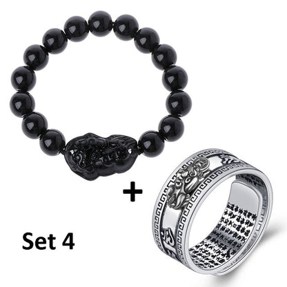 Unisex Chinese Feng Shui Pixiu Bracelet Ring 6aca3557 317e 464f 8b7d 5924c9e848ee