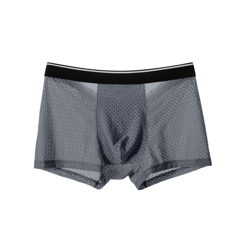 Ice Silk Full Mesh Large Size Men's Underwear Cotton Crotch Mid-waist Boxers 6ad1081e 4ac8 45aa a0ab 9b648a9df363