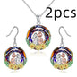 Stained Crystal Glass Sunflower Round Necklace 6ad2f1c3 9158 467a a9a3 9d2a180a7a15