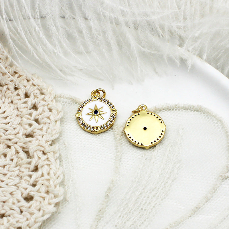 Micro-inlaid Six-pointed Star Compass Hanging Piece Pendant Necklace Bracelet Earrings 6b15b1fc fddd 4bf1 a5f3 7bda6ae34fd0