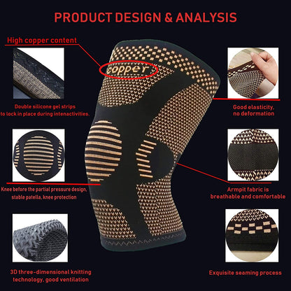 Sports Kneepad Silicone Spring Bar Support Protector 6b222148 ba91 4e31 8da6 a35024276908