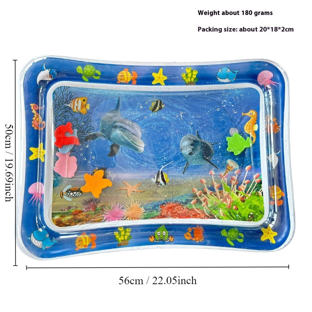 Children's Inflatable Marine Animal Racket Water Cushion Baby Crawling Racket Water Bag Racket Water Cushion Climbing Pad 6b3