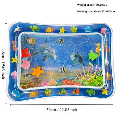 Children's Inflatable Marine Animal Racket Water Cushion Baby Crawling Racket Water Bag Racket Water Cushion Climbing Pad 6b3