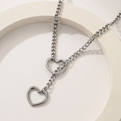 Cuban Adjustable Heart Shaped Necklace 6b3c7dd6 64a8 40f3 b99b 977f7bc375a5