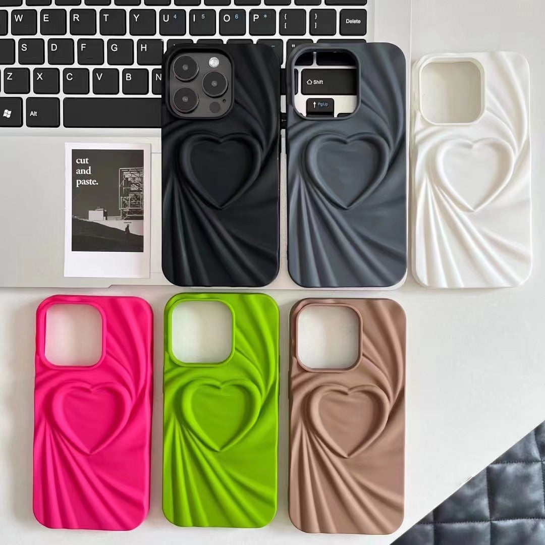 Creative Pleated Love Phone Case 6b48a851 8943 48e7 b238 da7426a0529e