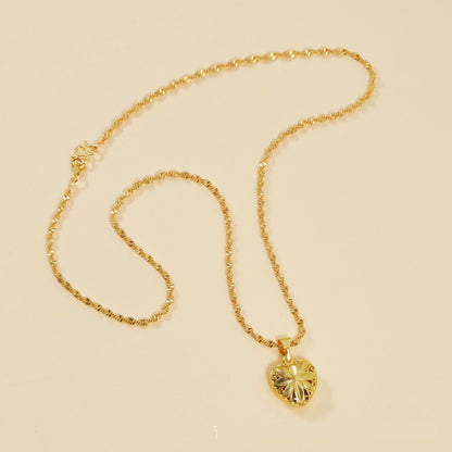 Heart-shaped Necklace Ethnic Style Hollow Chicken Hearts Gold Plated 6b610683 0d97 4a39 b846 e178bdb24594 fine