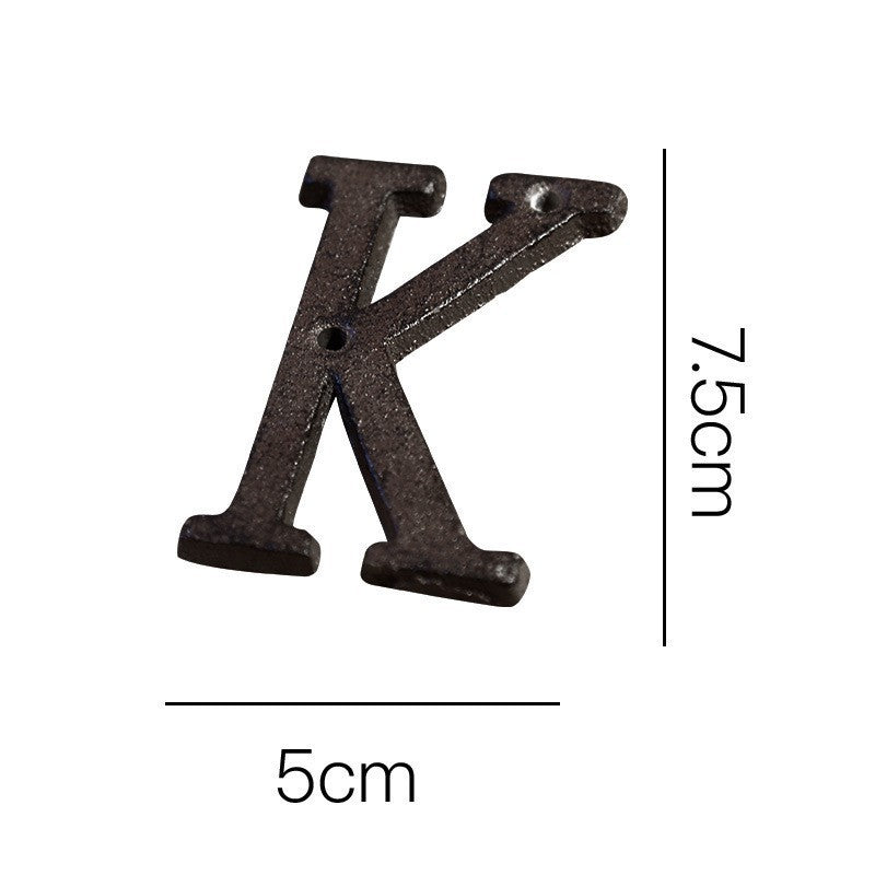 European-style Retro Cast Iron Three-dimensional Wrought Iron 26 English Letters Door Number 6b6388dd a5a1 42ab 8c3f 1e525a66