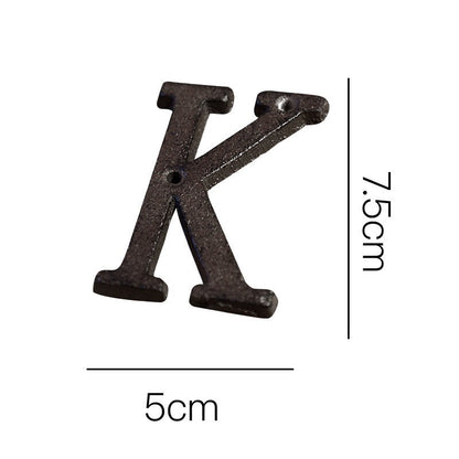 European-style Retro Cast Iron Three-dimensional Wrought Iron 26 English Letters Door Number 6b6388dd a5a1 42ab 8c3f 1e525a66