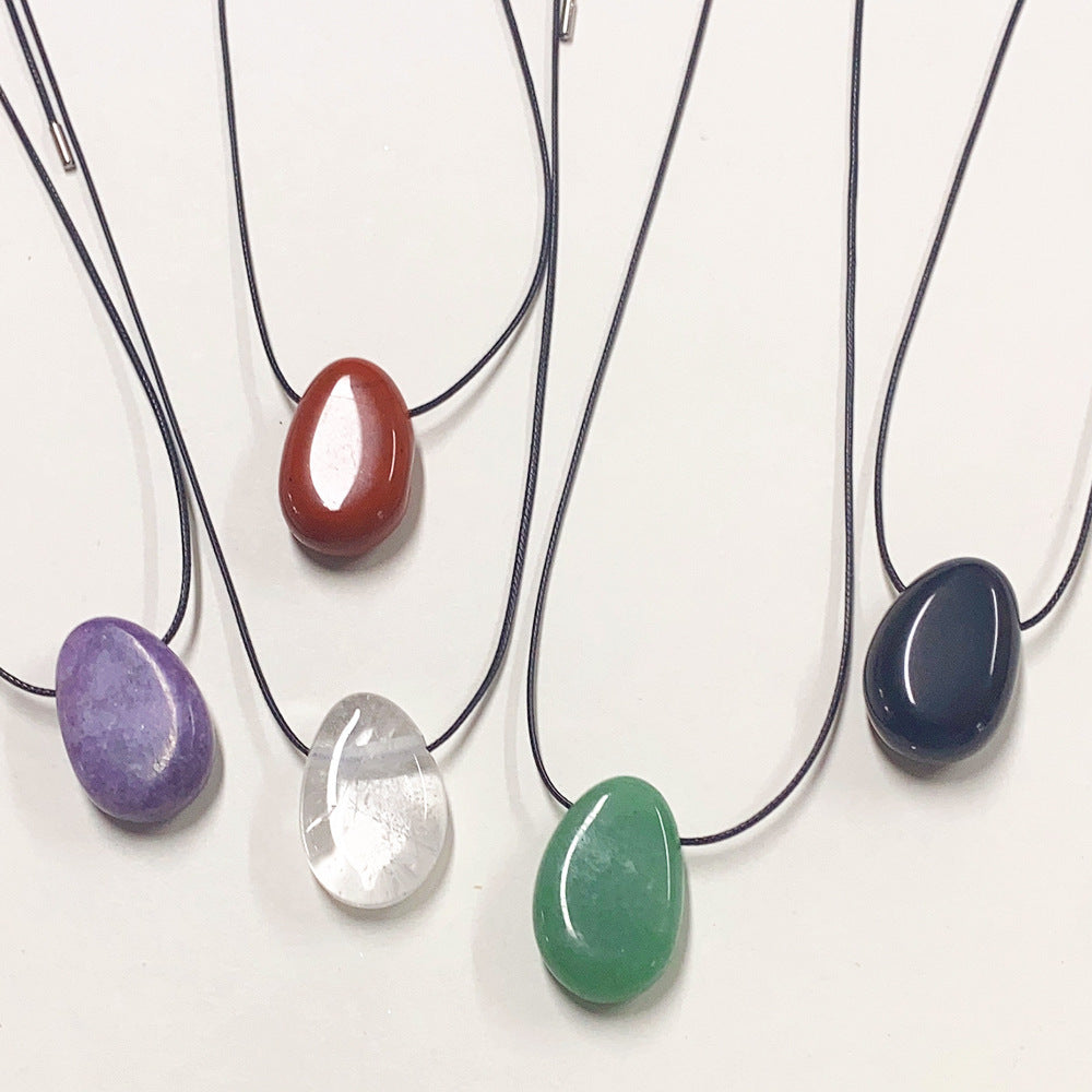 Personality Handmade Rope Irregular Stone Necklace 6b824696 fdf3 4a00 a1a6 617f7450f512