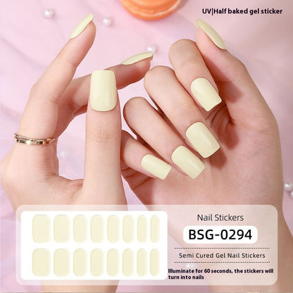 Pure Color UV Gel Nail Sticker Semi-curing Gel Nail Stickers Heating Lamp 6b8926b7 bd0f 4c39 9178 e89c186213cb trans