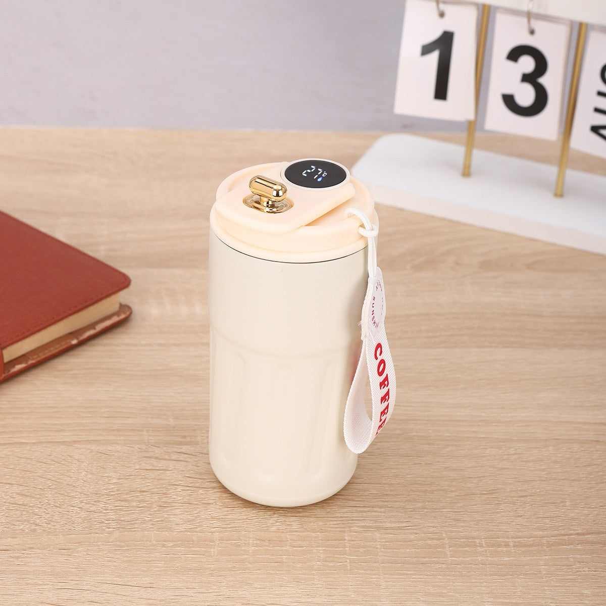Smart Digital Thermal Bottle Portable Coffee Mug Stainless Steel Water Bottle In-Car Insulated Cup Keep Cold Vacuum Flasks 45