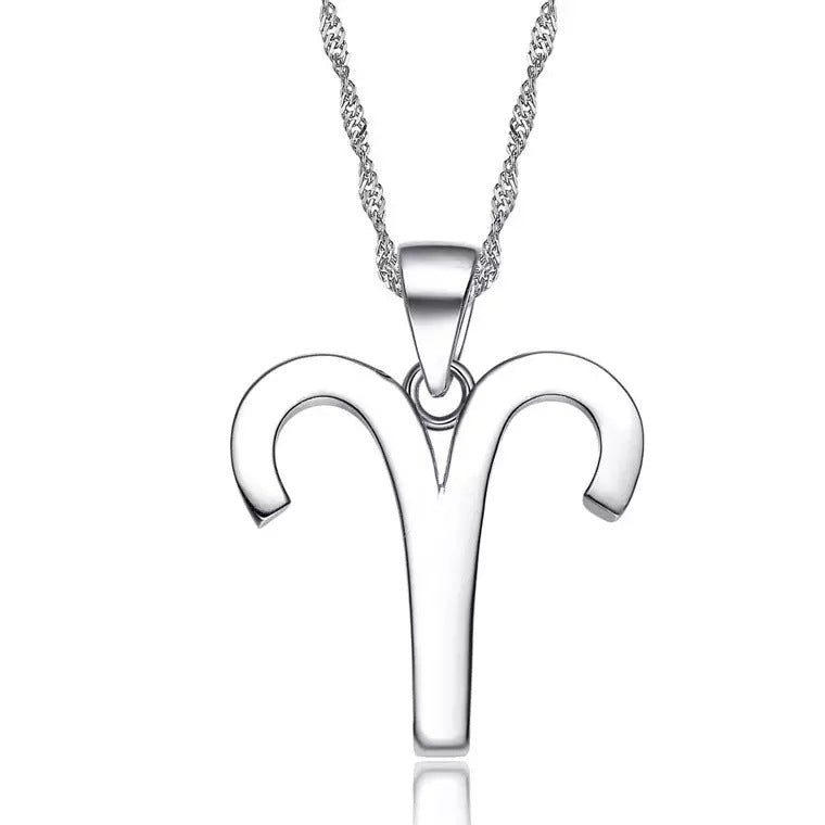 S925 Sterling Silver Twelve Constellation Pendant Fashion Simple 6bba7bff 795a 4781 817e afcbc385aa18