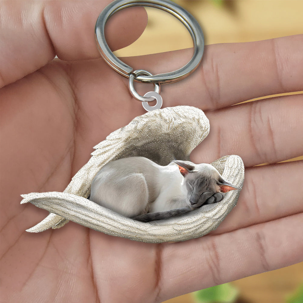 New Unique Dogs And Cats Sleeping Angel Pendant Car Key Ring 6bd44c2a 2887 4c1d 9c84 2f62b48132b9