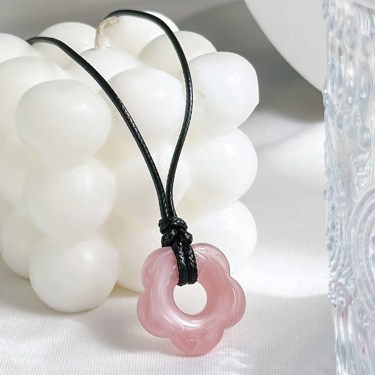 Wax Thread Adjustable Simple Flower Necklace 6beb0576 a3d3 4ec7 96e1 26714a27e470