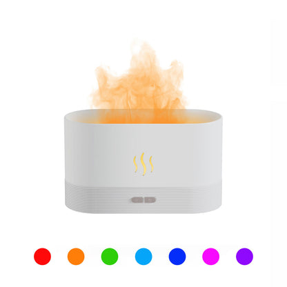 2022 Best Selling USB Ultrasonic Flame Humidifier Led RGB Colorful Essential Oil Fire Flame Aroma Diffuser - HD Wireless Product #9