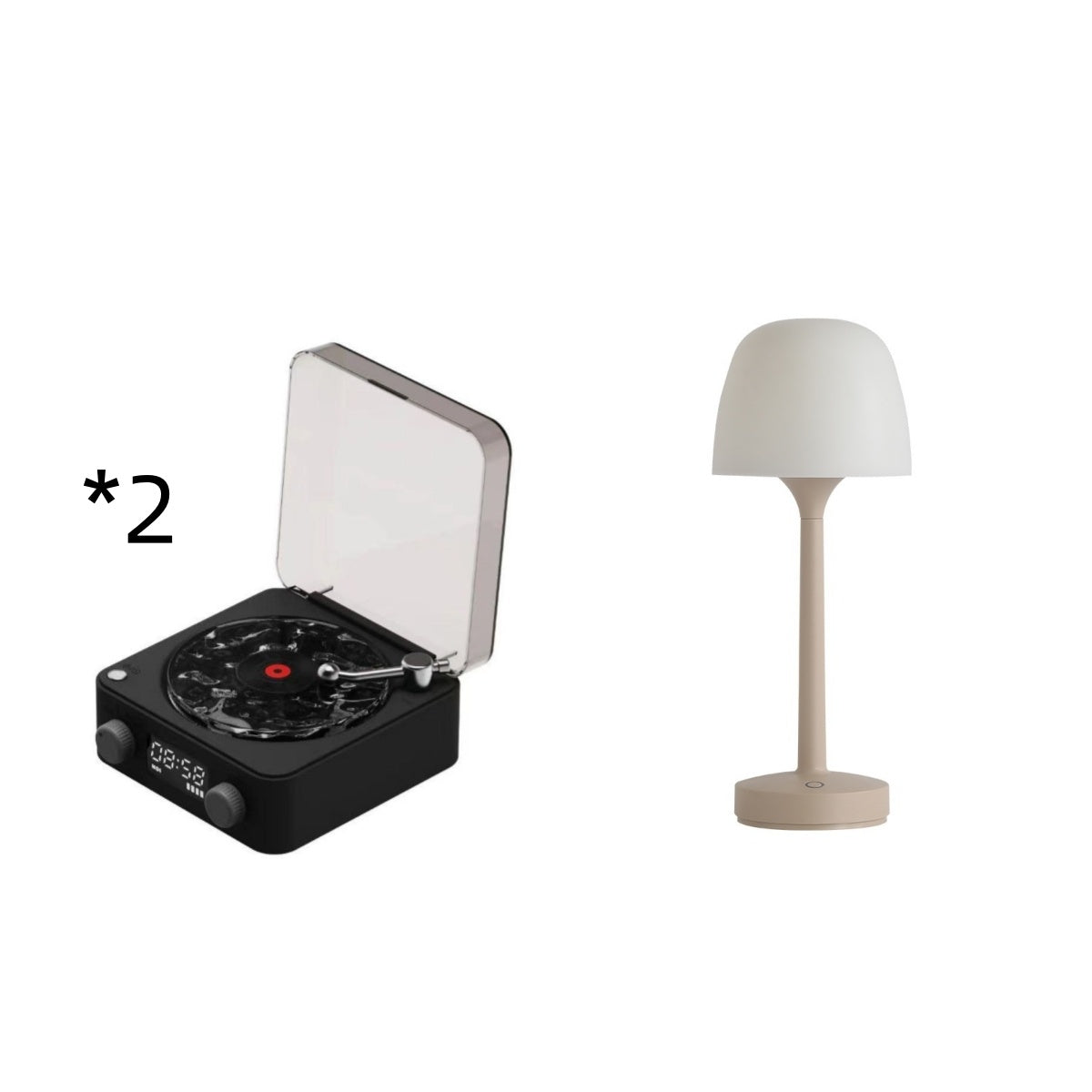 Retro Turntable Speaker Wireless Bluetooth-compatible 5.0 Vinyl Record Player Stereo Sound With White Noise RGB Projection La