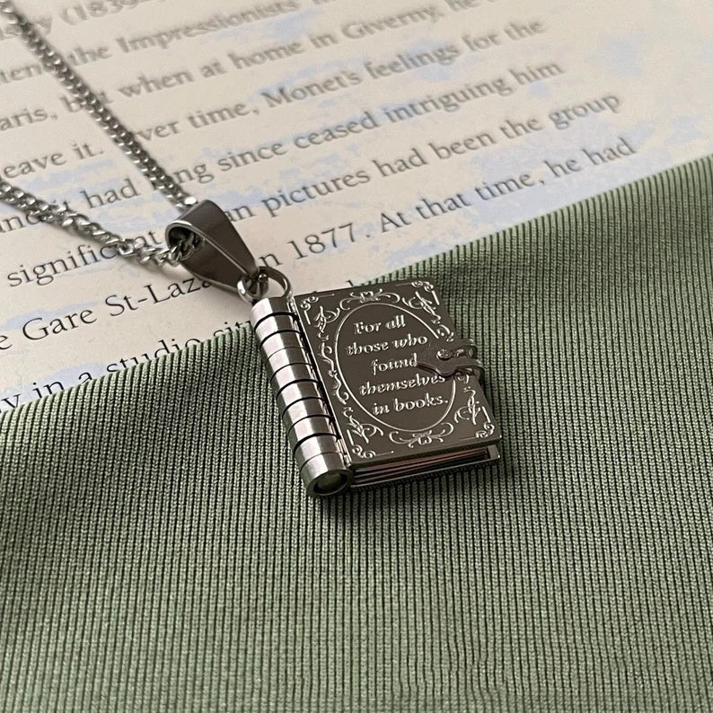 Book Lover Necklace Carved Openable Book Necklace 6c099a6d 3167 431f 9143 bae4b03d3ed8