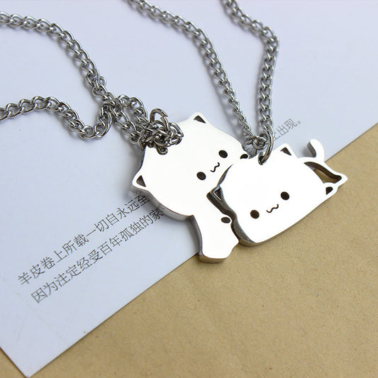 Hug Cat Necklace Girlfriends Cute Cartoon Men And Women 6c372ee5 efb7 4cff b5db 1b38d2858541