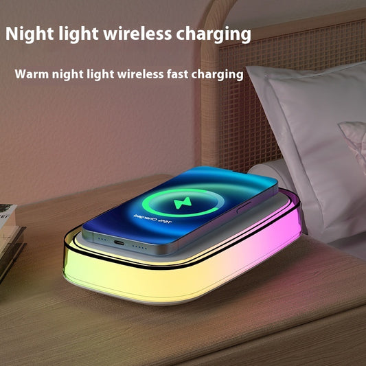 15W Smart Phone Universal Wireless Fast Charging Touch Small Night Lamp - 图片 1