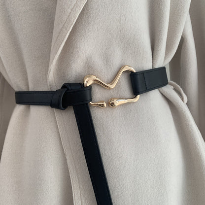 Thin Belt With Suit Coat Knot Decoration 6c49748f 088c 4ac2 80e9 04ab17eb7358