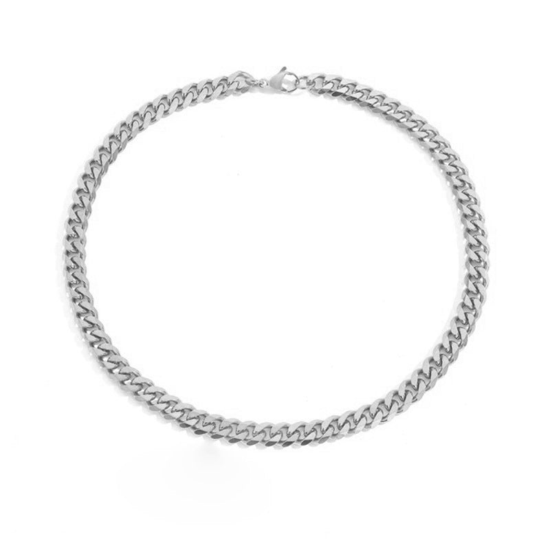 Stainless Steel Necklace 14K Gold Plated Cuban Chain Clavicle Chain 6c49e2ec 01c2 4cd8 a92e 67ac3f8874ce
