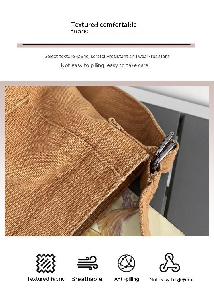 Women's Large Capacity Idle Style Artistic Simple Canvas Bag School College Students 6c57696b 5f5f 409c a498 c378217aa99e tra