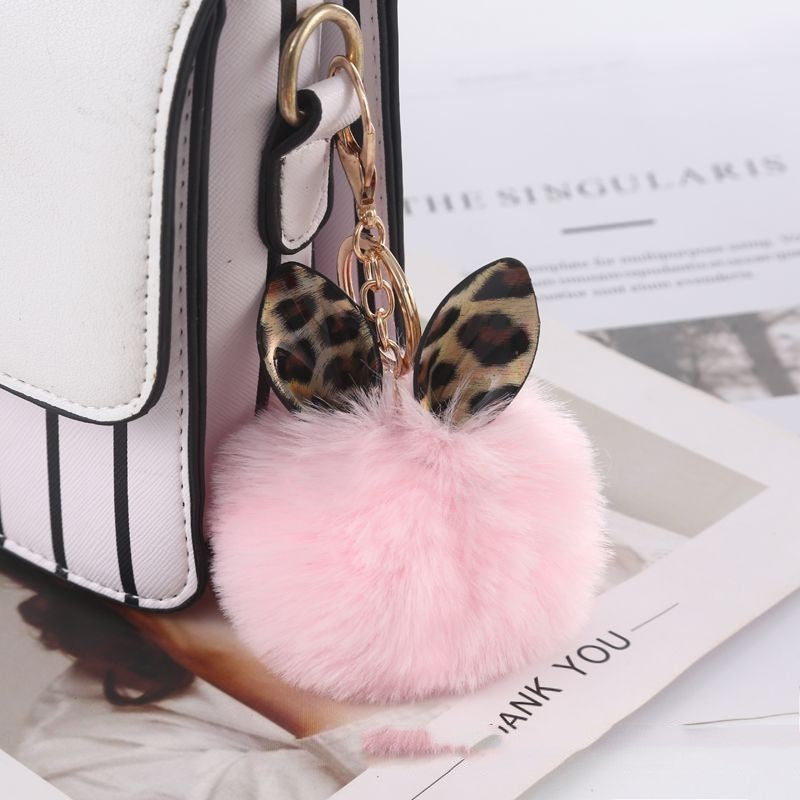Leopard Print Small Ears Fur Ball Keychain 6c73f451 9c3b 4806 b8c9 9797e7d0a2fe