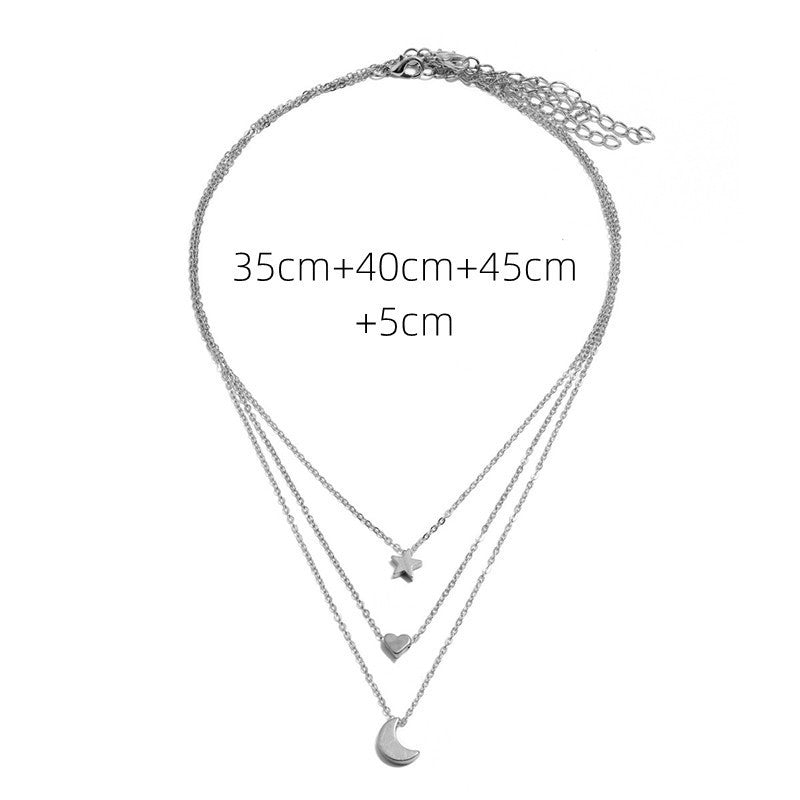 Shang Multi-layer Star Moon Love Pendant Necklace 6c76715a 93d6 4fb8 b702 d95c73e298d0