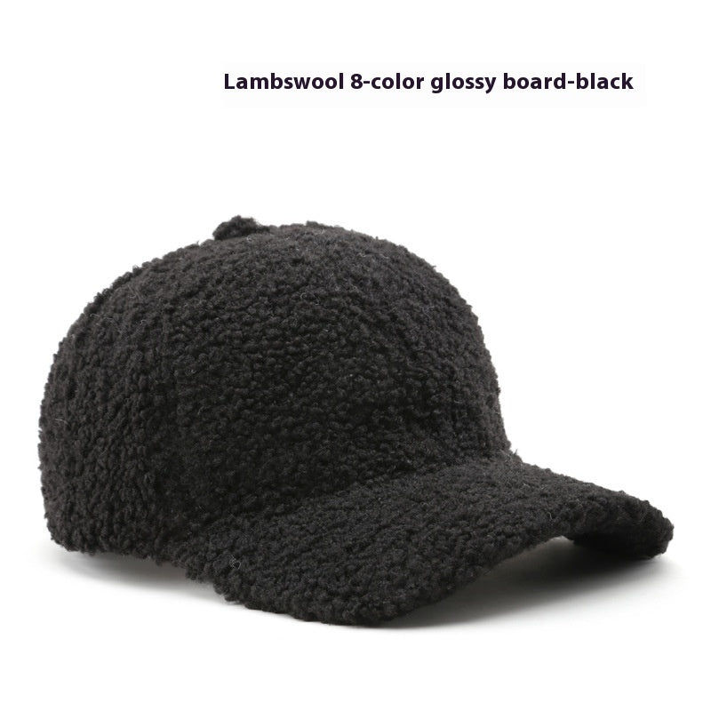 Baseball Cap Fashion Retro Solid Color Lamb Wool Curved Brim 6c90091c 0ba5 42c8 87ea 52fec03572e0 trans