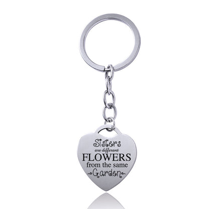 Stainless Steel Heart Sisters Best Friends Inspirational Keychains 6cab8b8e d6c6 40a8 8dd3 34fbb0607a6a