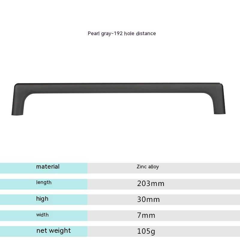 Nordic Cabinet Door Handle Modern Minimalist Black Gray Wardrobe Zinc Alloy Handle Kitchen Cabinet 6cf7b96e 47c6 4d9c a9e6 2b