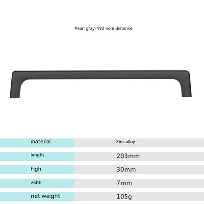 Nordic Cabinet Door Handle Modern Minimalist Black Gray Wardrobe Zinc Alloy Handle Kitchen Cabinet 6cf7b96e 47c6 4d9c a9e6 2b
