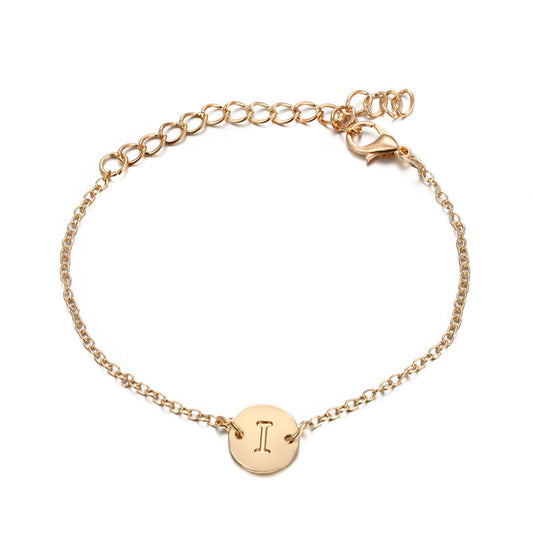 DIY Letter Bracelet Anklet Gold Small Circle Glossy Letter Bracelet 6d0aa3b0 640e 457e 8e9f 14c5d040738c