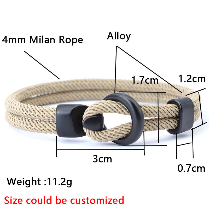 Fashion Rope Bracelet Men Double Layer Outdoor Camping 6d0fd063 e1a3 4569 9fc9 004260afbbc8