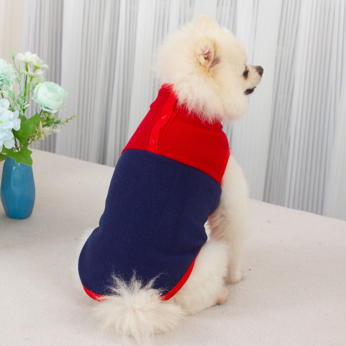 Stand Collar Placket Contrast Color Series European And American Fluffy Jacket 6d1fe4e3 6287 46ec 8c53 3b0a0e45112d