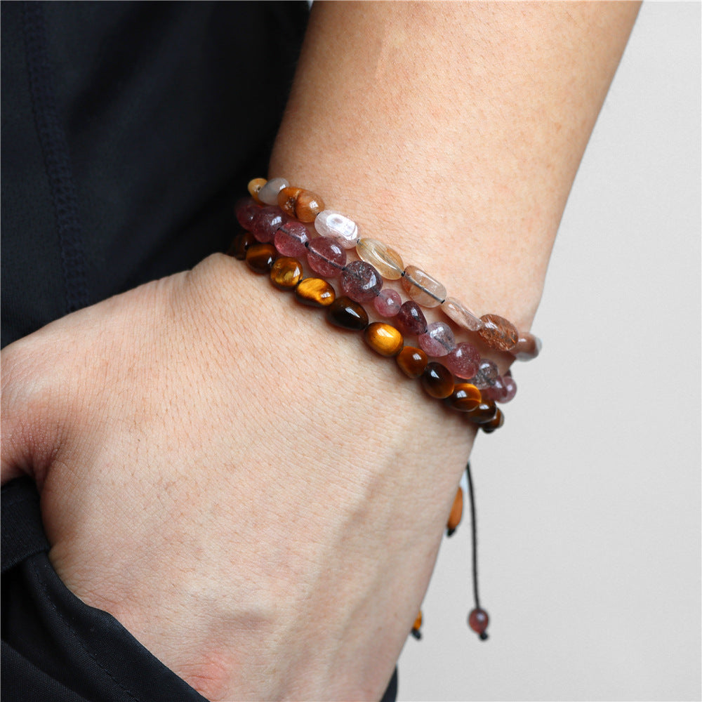 Natural Stone Traveling Irregular Beads Woven Bracelet 6d27c88e 66cc 4a06 babb 8b1757f1f9c4