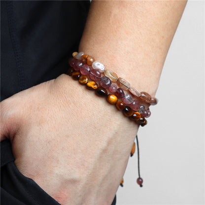 Natural Stone Traveling Irregular Beads Woven Bracelet 6d27c88e 66cc 4a06 babb 8b1757f1f9c4