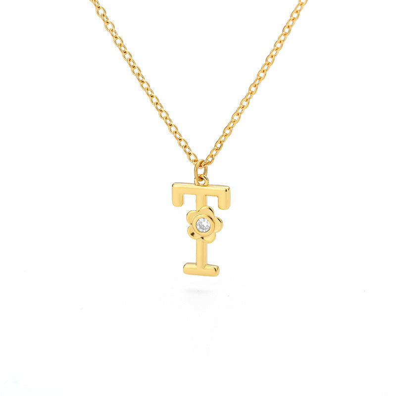 Rose English Alphabet Pendant Necklace 6d27dd3b f8e7 4277 bf0e 8f8c3762d52d