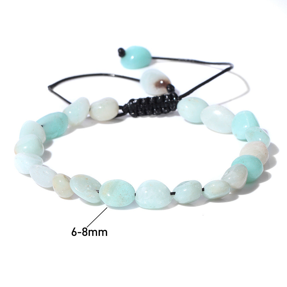 Natural Stone Traveling Irregular Beads Woven Bracelet 6d28307f ef08 4fa9 b657 05372b749d43