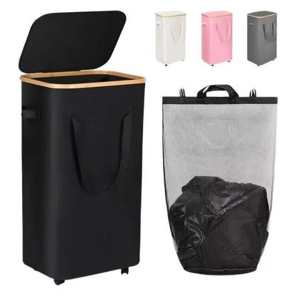 Oxford Cloth Dirty Clothes Folding Dirty Clothes Basket Dustproof With Cover Storage Basket