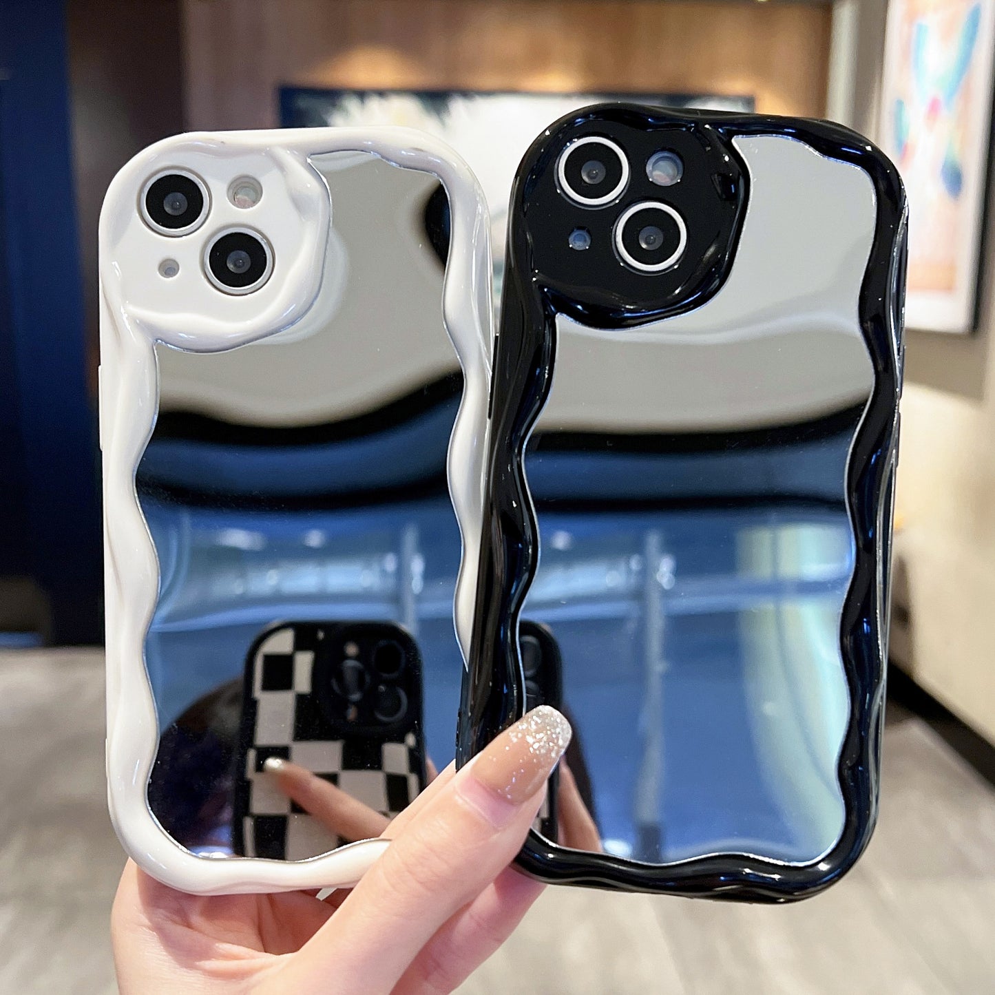 Cream Pattern Mirror Phone Case Drop-resistant Transparent Case 6d3b1873 46f9 4c3f bf23 8a71932f70a8