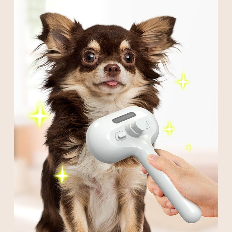 Pet Comb Self Cleaning Pets Hair Remover Brush For Dogs Grooming Tools Dematting Comb Built-in Mist Humidifier Pet Products 6