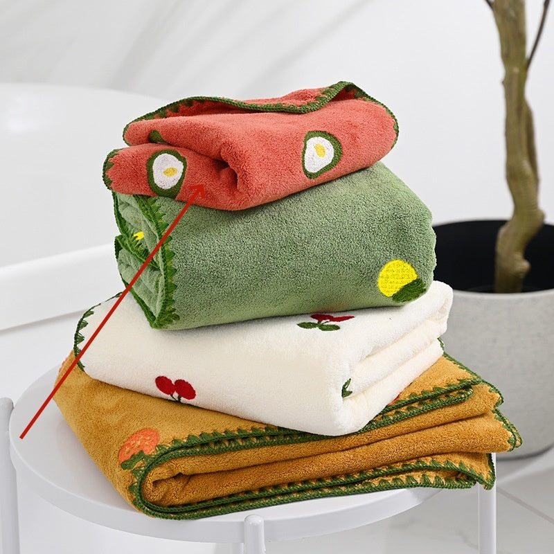 Pineapple Avocado Covers Towels Coral Velvet Soft Absorbent Couple 6d4e011b 2550 48bc be41 781b84cd65c2