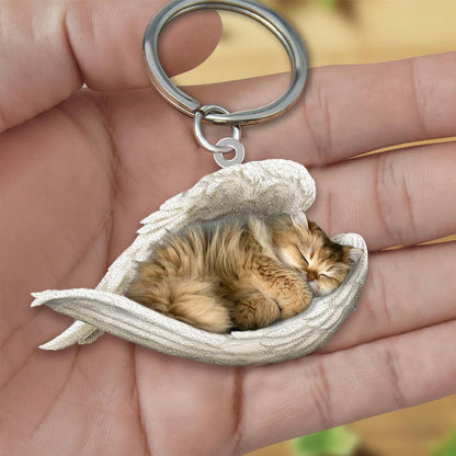 New Unique Dogs And Cats Sleeping Angel Pendant Car Key Ring 6d5044db c639 413f 8c0d d51f573efa74